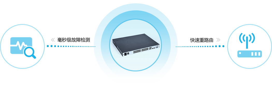 毫秒级的故障检测和快速重路由技术，业务零中断